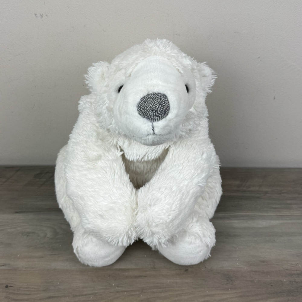 Pier 1 Imports White Polar Bear Plush Stuffed Animal Floppy Laying 20" 2019